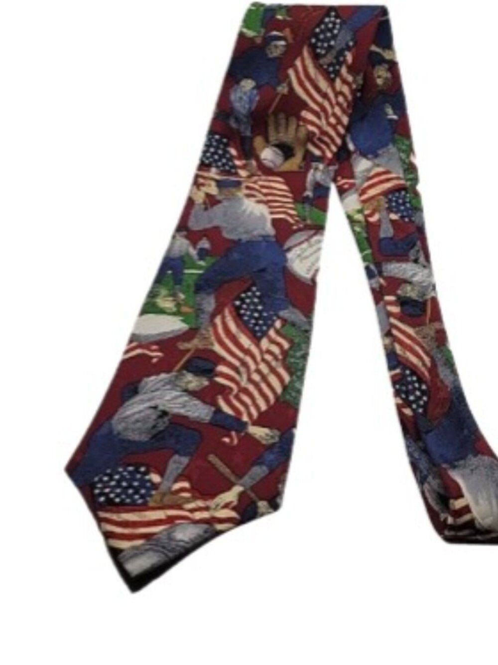 Vintage Tango Max Raar Mens Necktie Americana Batter Up Circa 1916 Silk OS